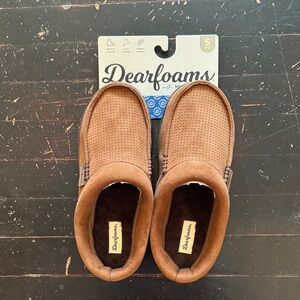 dearfoams Brown Men’s Perforated Slip-On Loafers